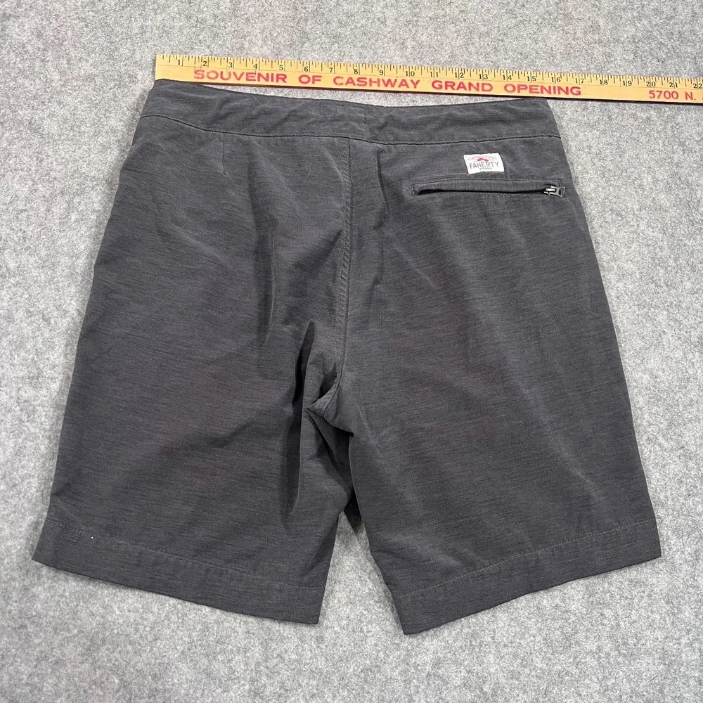 Faherty Brand Charcoal Gray All Day Stretch Performance Shorts Men's Size 30